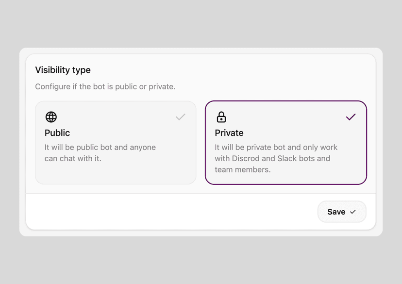 How do I ensure documentation remains internal and private?